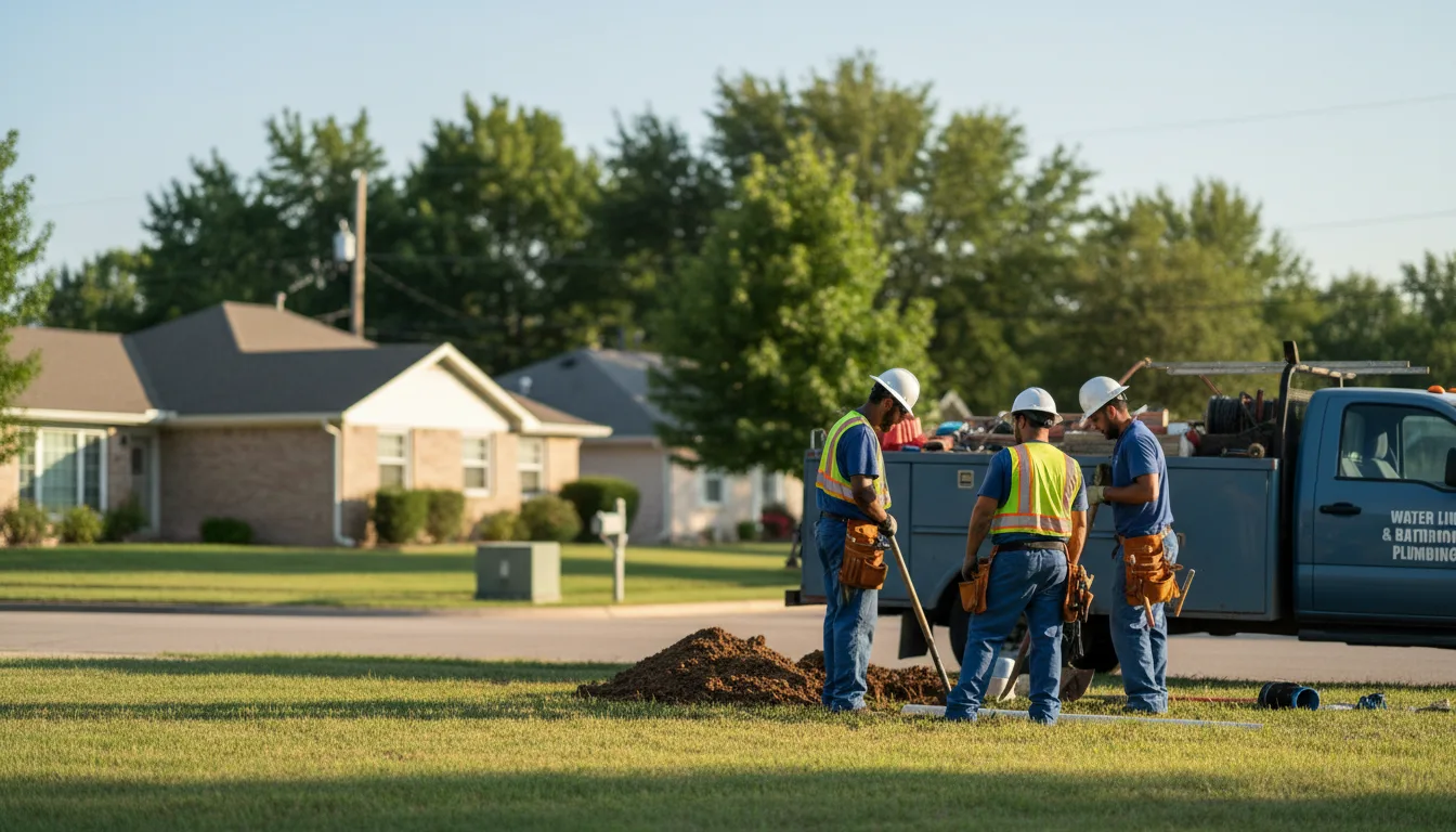 Residential water line and bathroom plumbing service in Hanover, MI